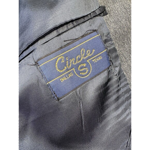 VTG Circle S Mens Blazer Jacket Black Gray 50L Western Ranch Sport Coat Made USA - Picture 7 of 9